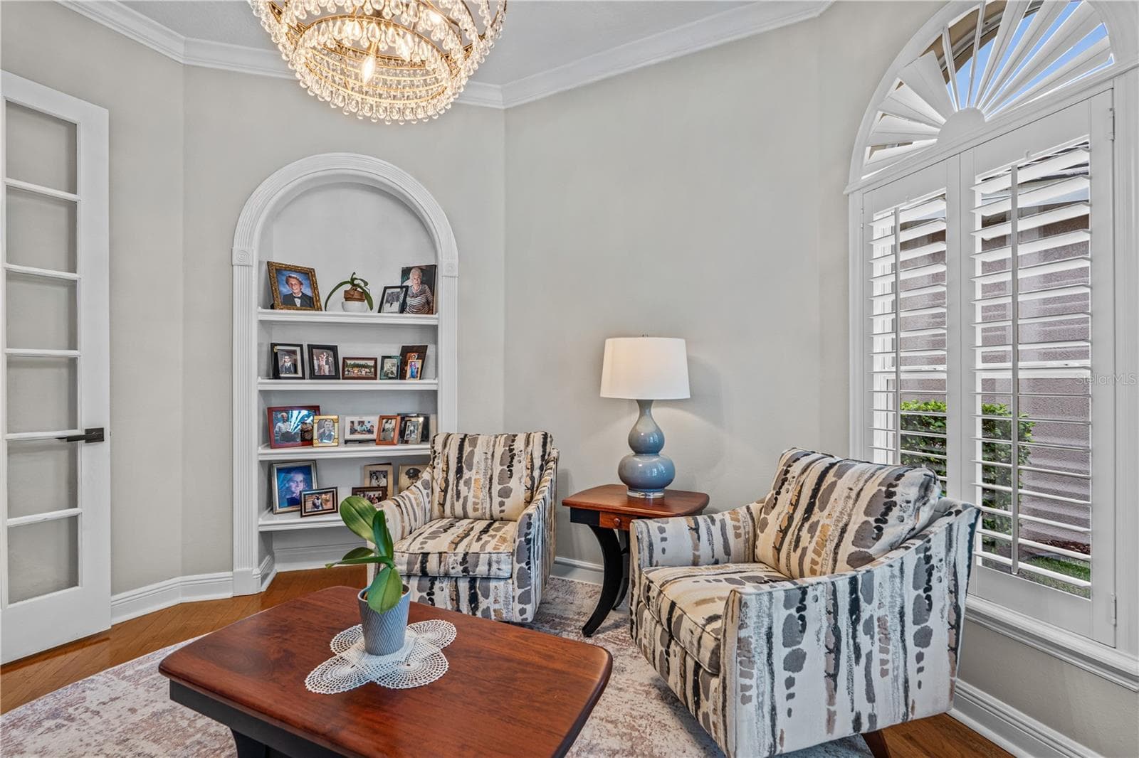 Another view of the den (and one of the French doors) - 520 SOTHEBY WAY, DEBARY