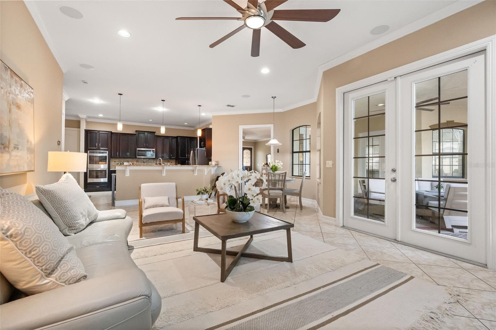French doors leading to the patio and pool - 1260 BELLA VISTA CIR, LONGWOOD