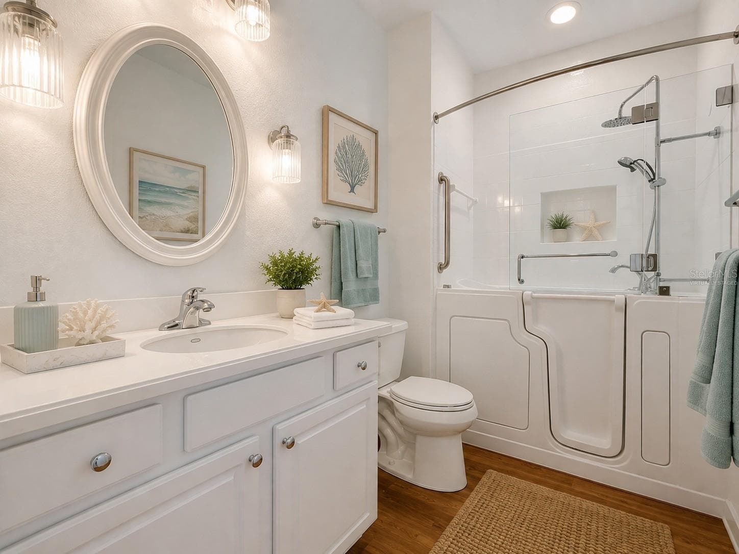 Guest Bath - virtually staged - 1338 EMERALD DUNES DR #35, SUN CITY CENTER