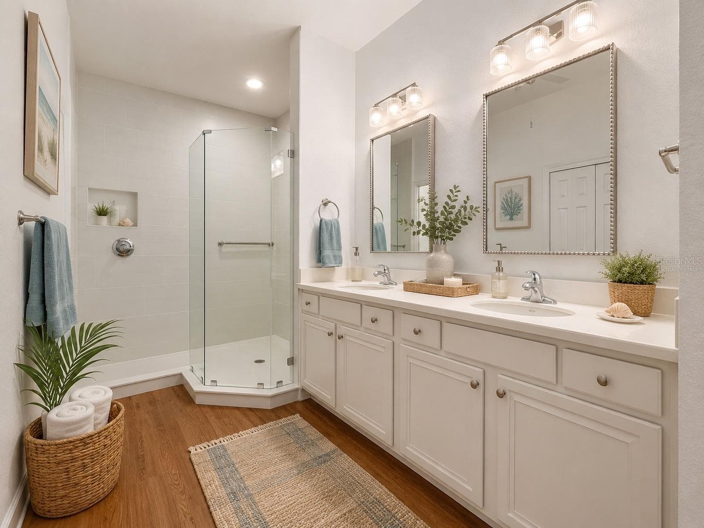 Primary Bathroom - virtually staged - 1338 EMERALD DUNES DR #35, SUN CITY CENTER