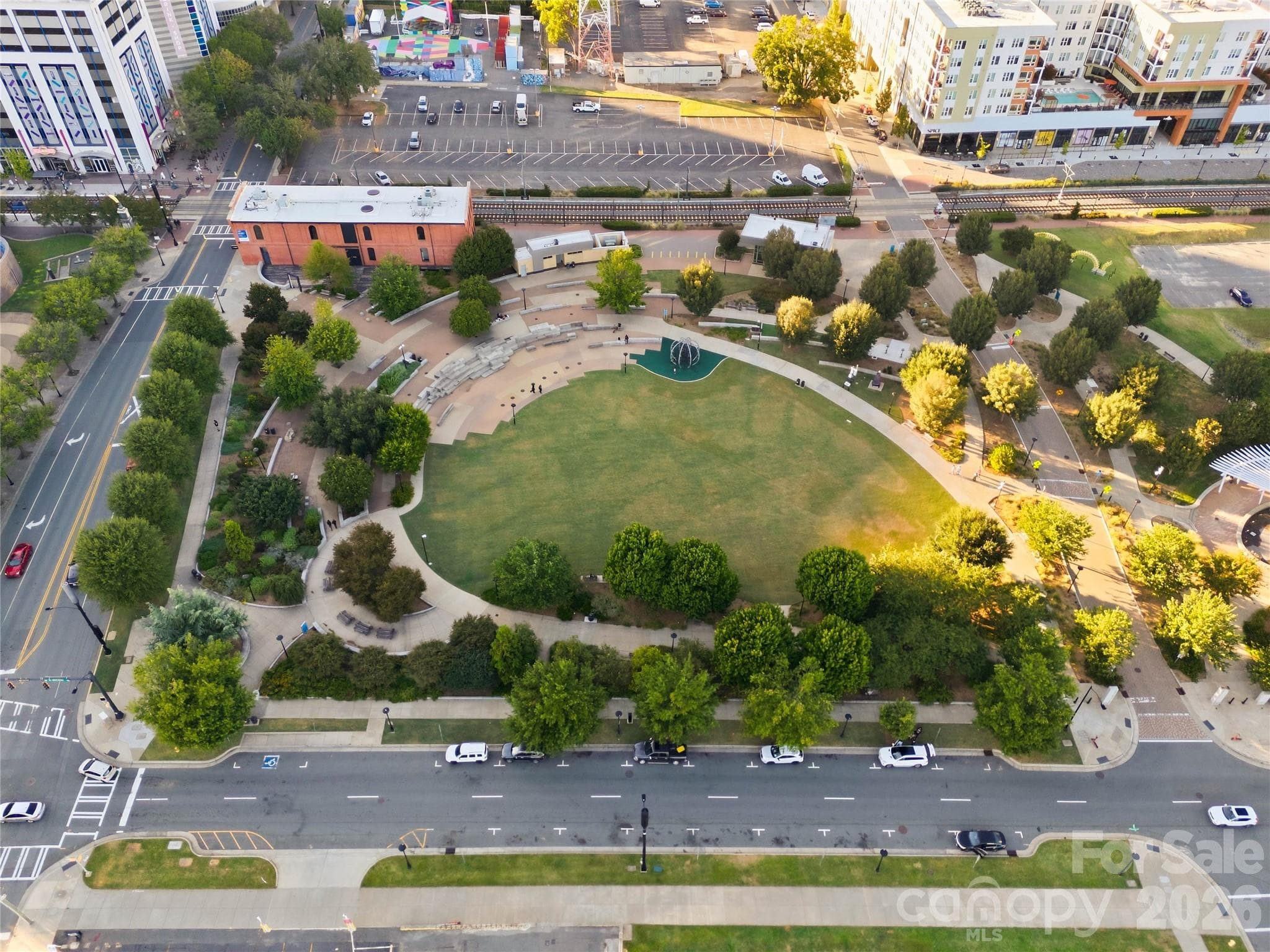 Beautiful First Ward Park hosts activities and events throughout the year. - 505 E 6th Street, Charlotte