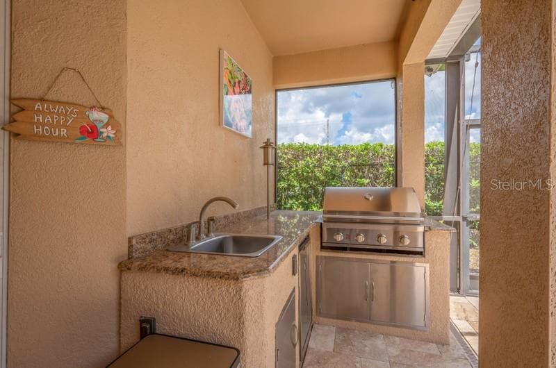 Covered Lanai/Outdoor Kitchen - 1001 SPLIT SILK ST, VALRICO