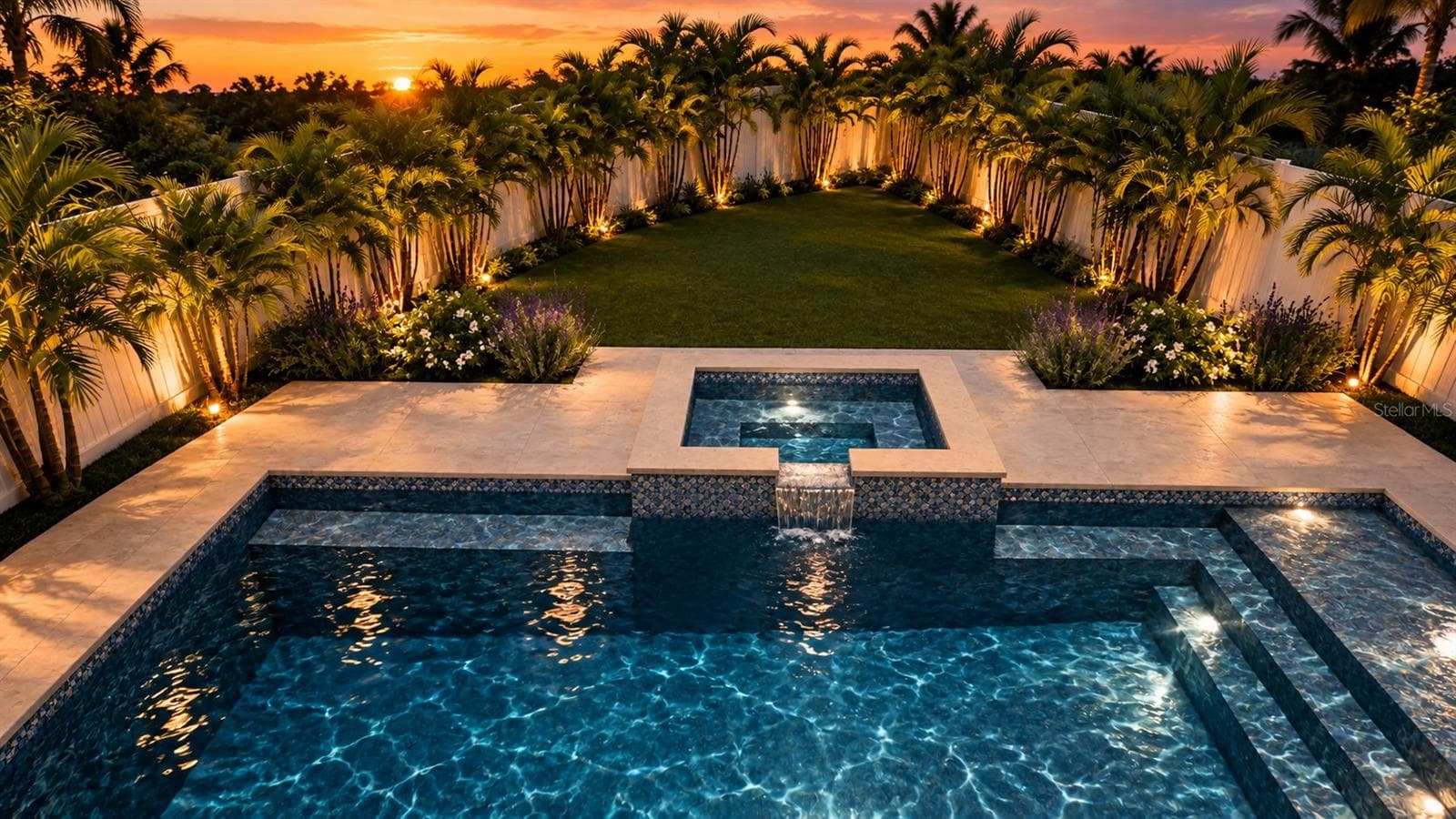 Resort style pool / spa / Artisan outdoor kitchen - 3406 BAYSHORE BLVD NE, ST PETERSBURG