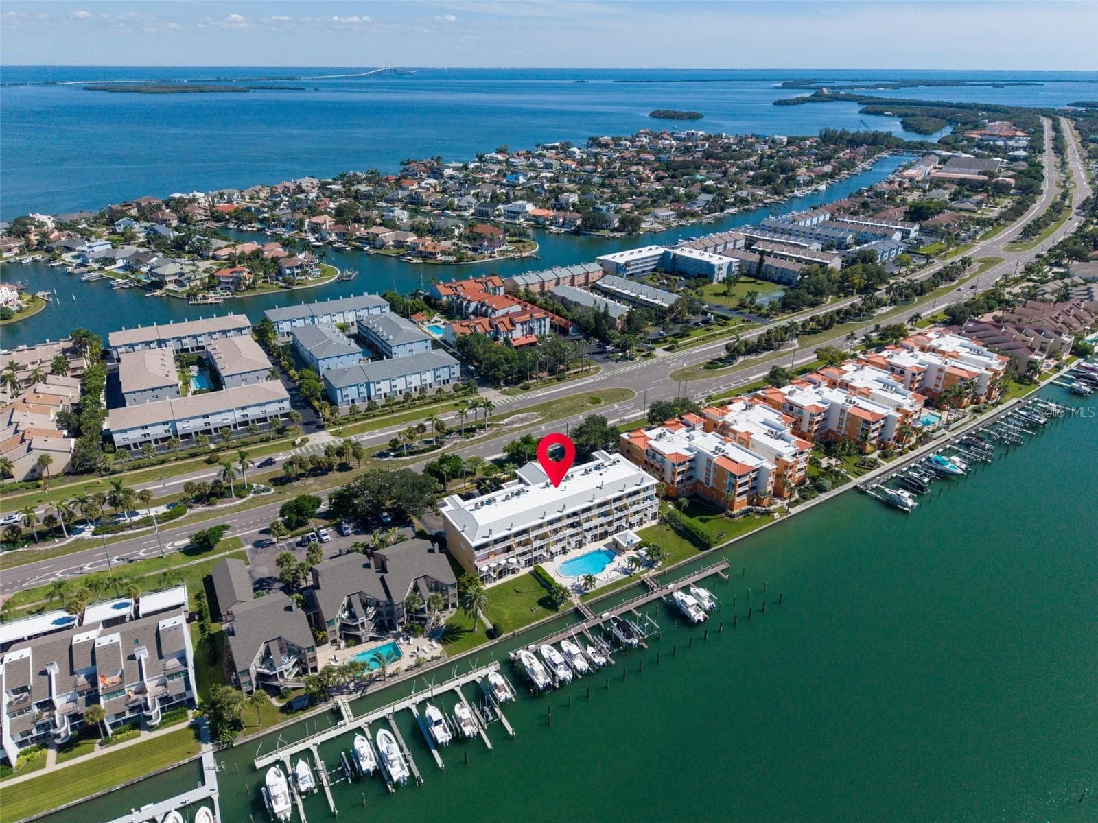 Aerial View - 544 PINELLAS BAYWAY S #F8, TIERRA VERDE