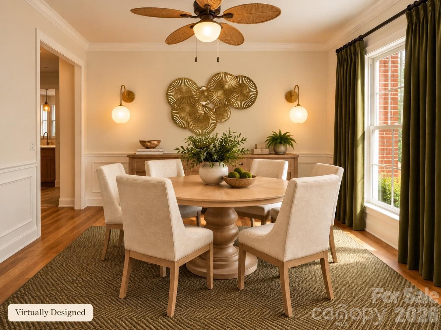 Virtually Staged Dining Room. - 6213 Savannah Grace Lane, Huntersville