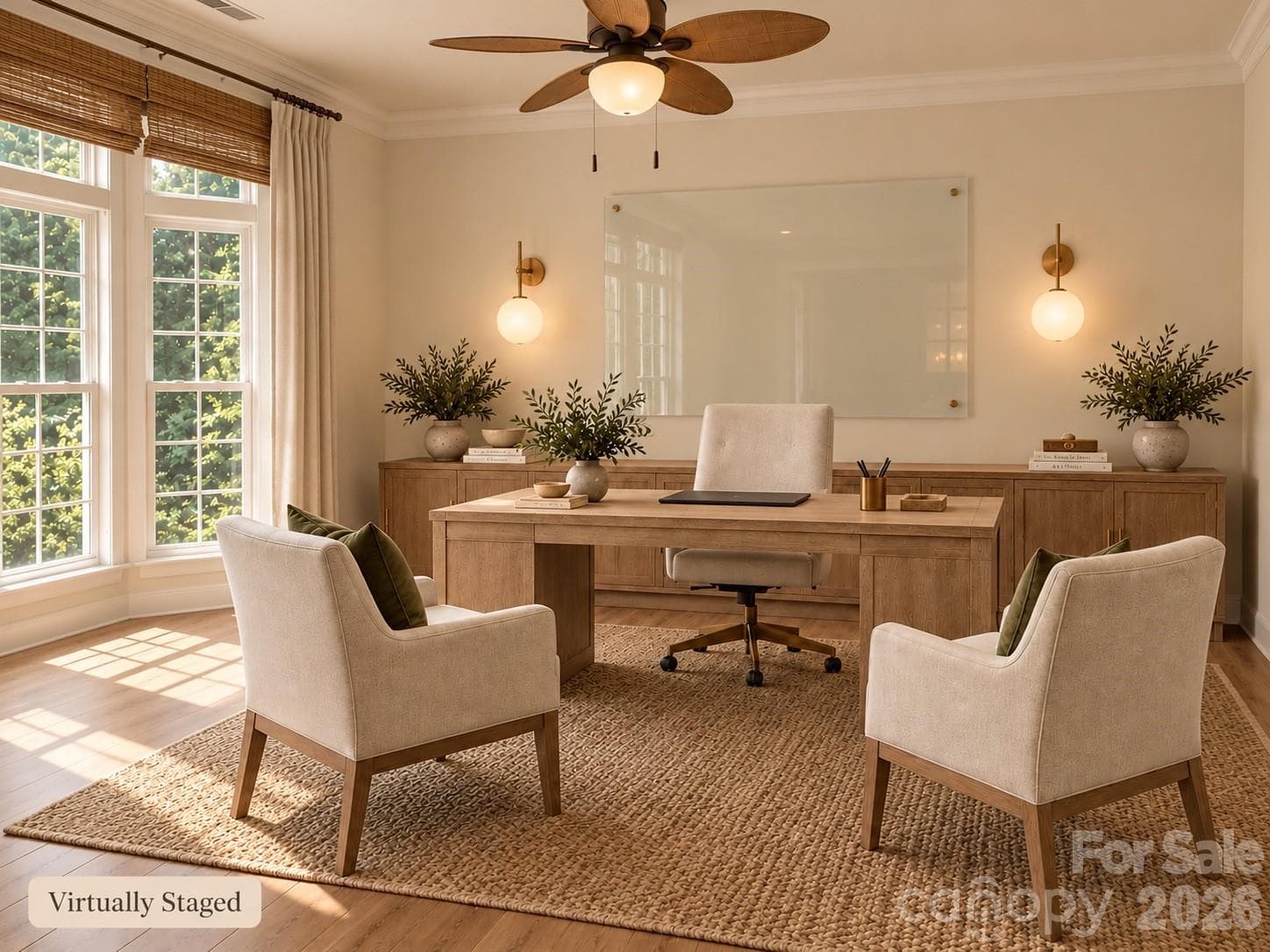 Virtually Staged Office - 6213 Savannah Grace Lane, Huntersville