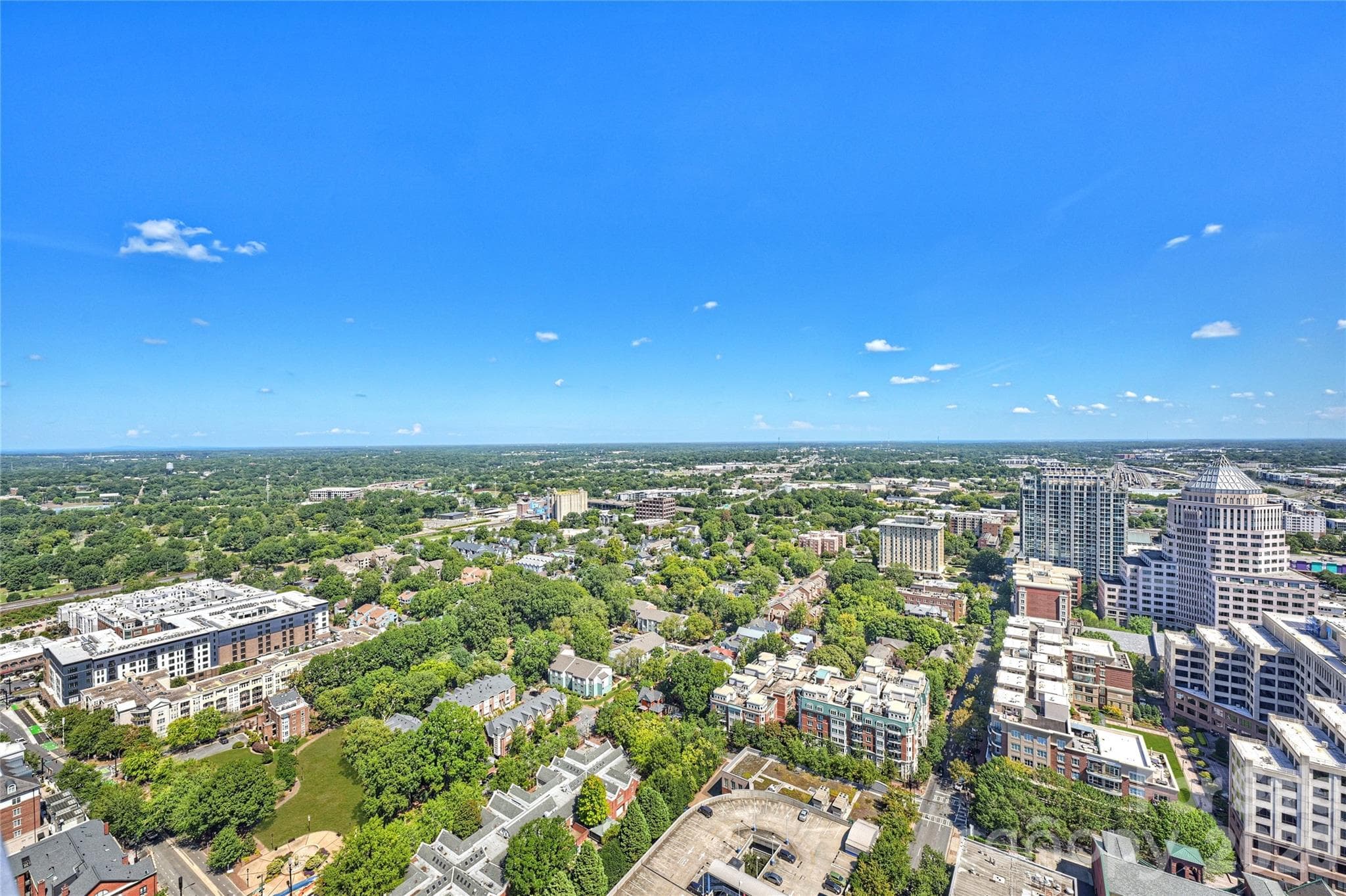 Miles of horizon views from the 34th floor - 210 N Church Street, Charlotte