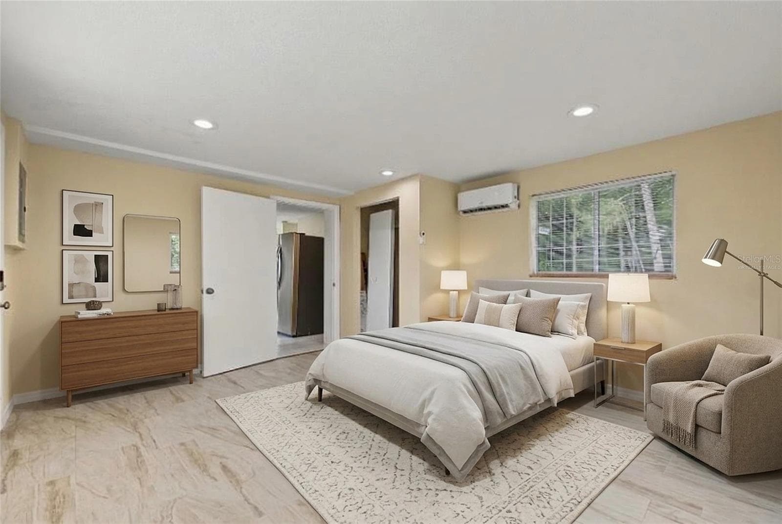 First Bedroom - Unit 1- 5117 Mallett Drive (This photo has been virtually staged) - 5117 MALLETT DR, PORT RICHEY