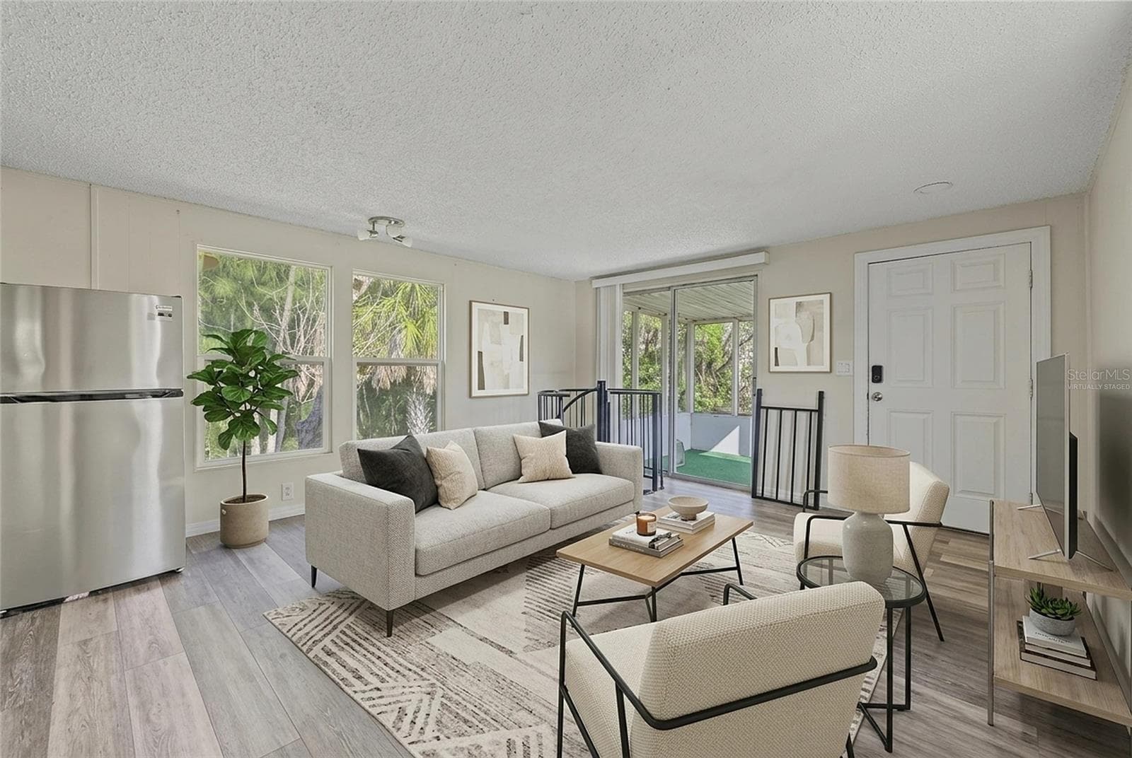 Second Floor Living Space - Unit 2 - 5117 Mallett Drive (This photo has been virtually staged) - 5117 MALLETT DR, PORT RICHEY