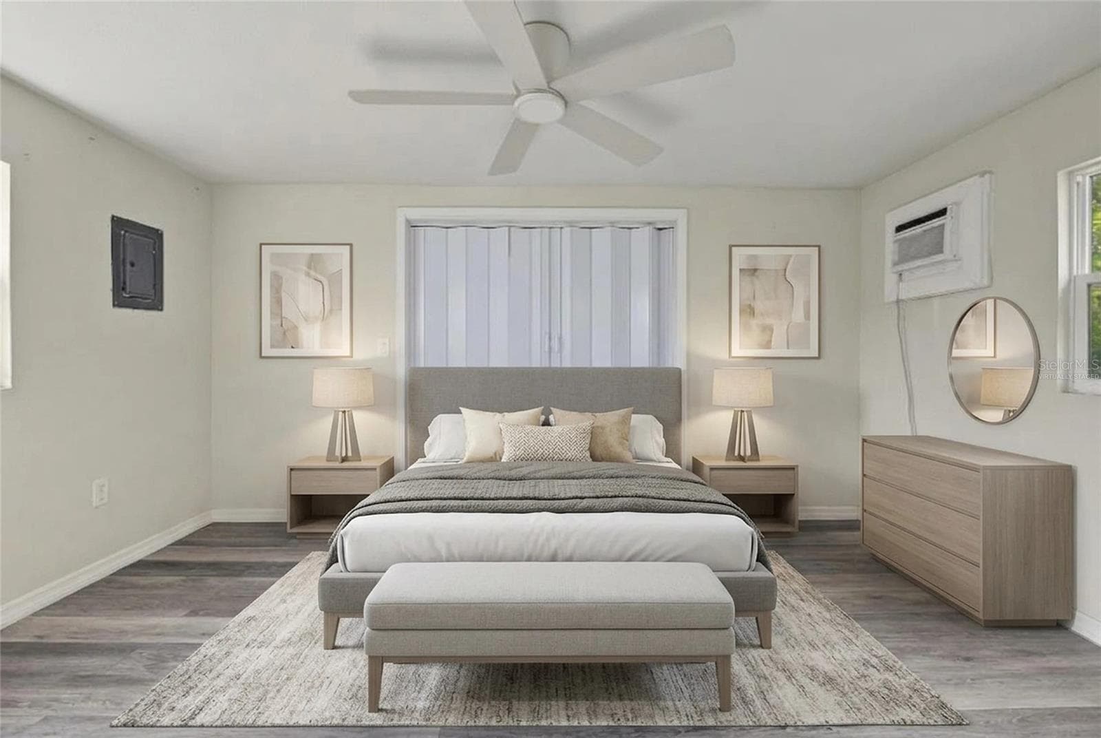 Bedroom in Second Floor Unit - Unit 2 - 5117 Mallett Drive (This photo has been virtually staged) - 5117 MALLETT DR, PORT RICHEY