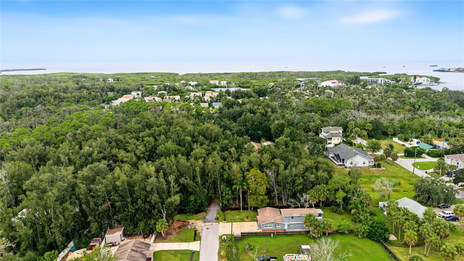 Ariel View of Immediate Area Looking toward The Gulf - 5117 Mallett Drive - 5117 MALLETT DR, PORT RICHEY