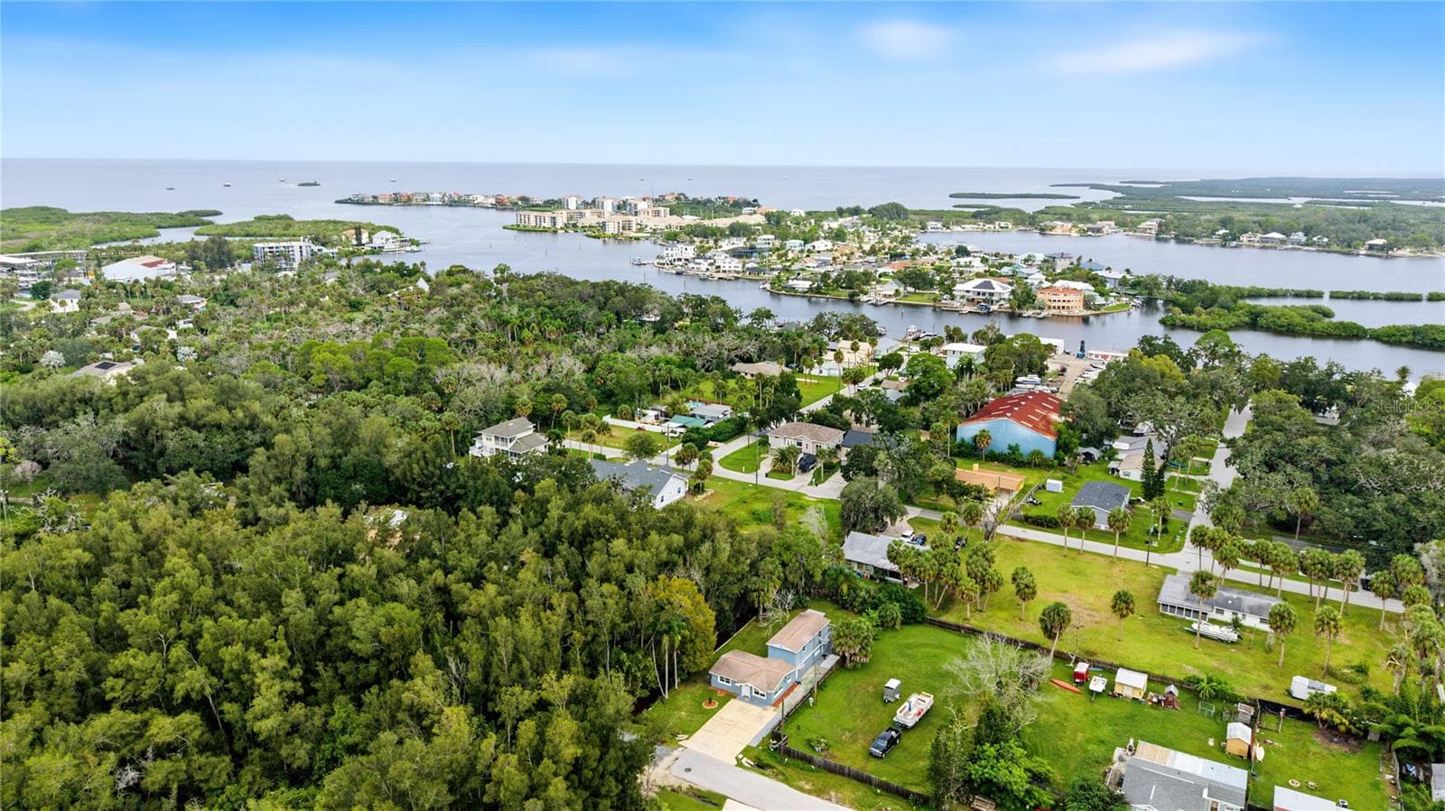 Ariel View of Immediate Area Looking toward The Gulf - 5117 Mallett Drive - 5117 MALLETT DR, PORT RICHEY