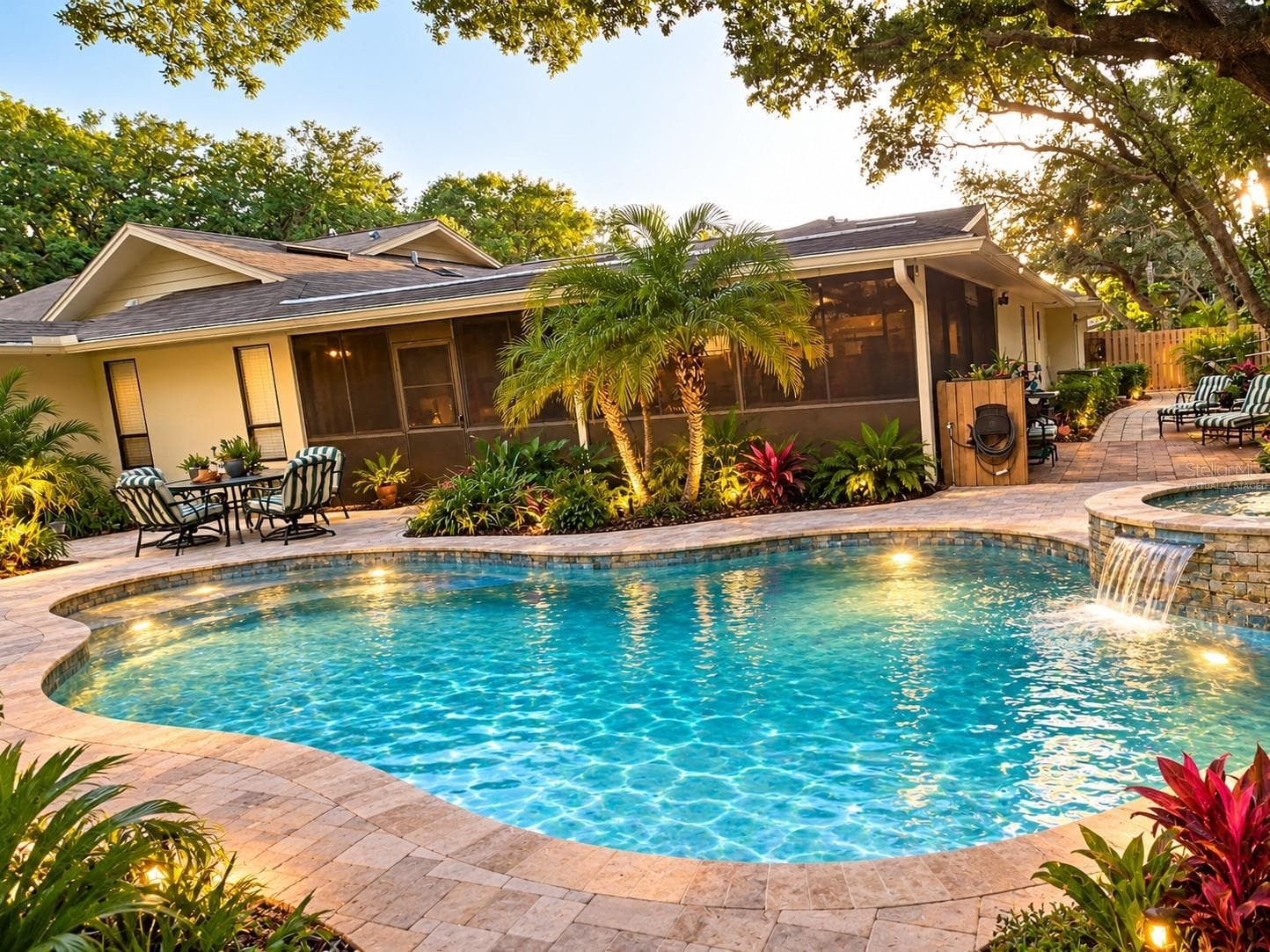 POOL IS VIRTUALLY STAGED - 119 PARKSIDE COLONY DR, TARPON SPRINGS