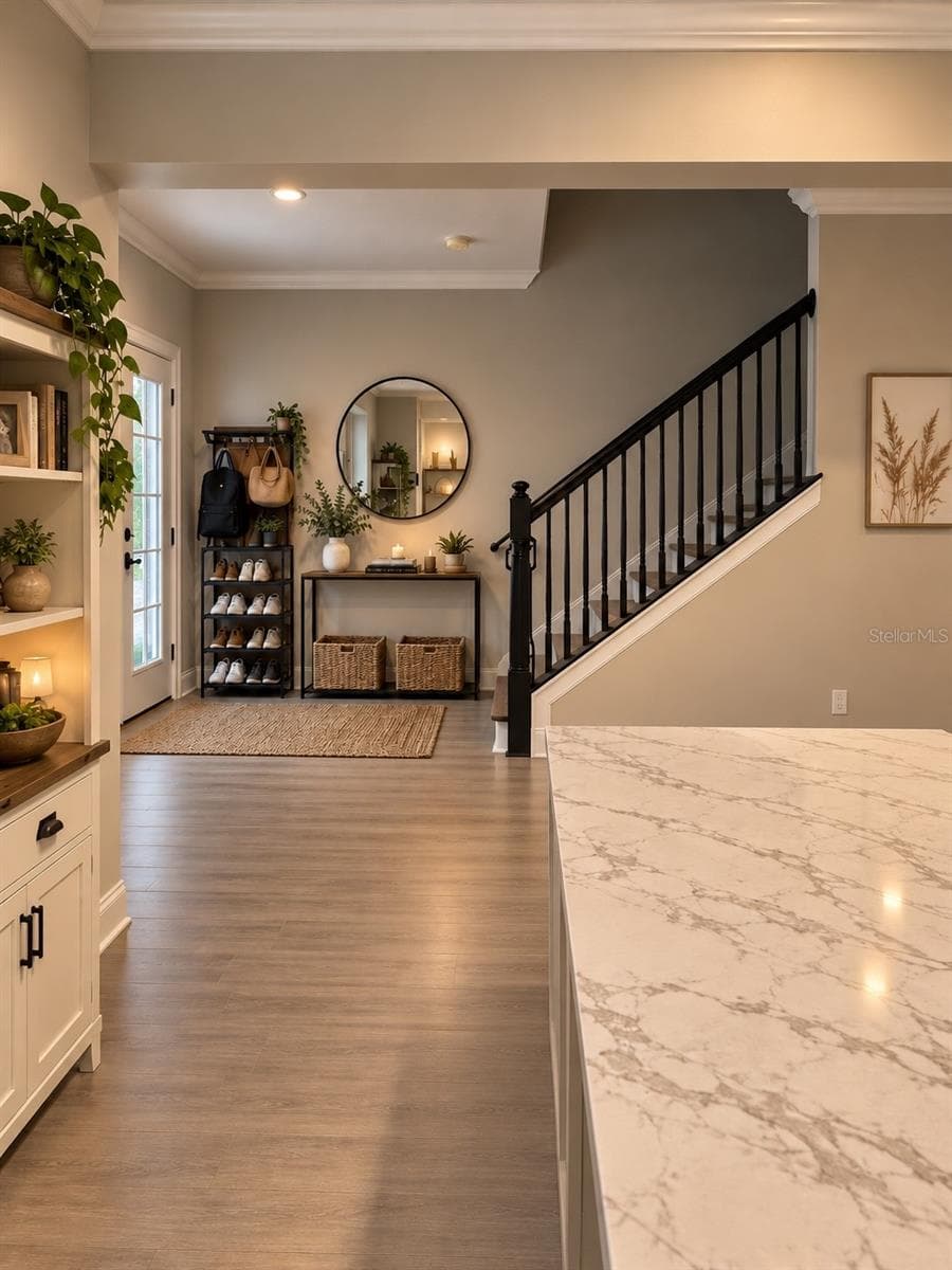 foyer and staircase - 2520 GLENRISE PL, WESLEY CHAPEL