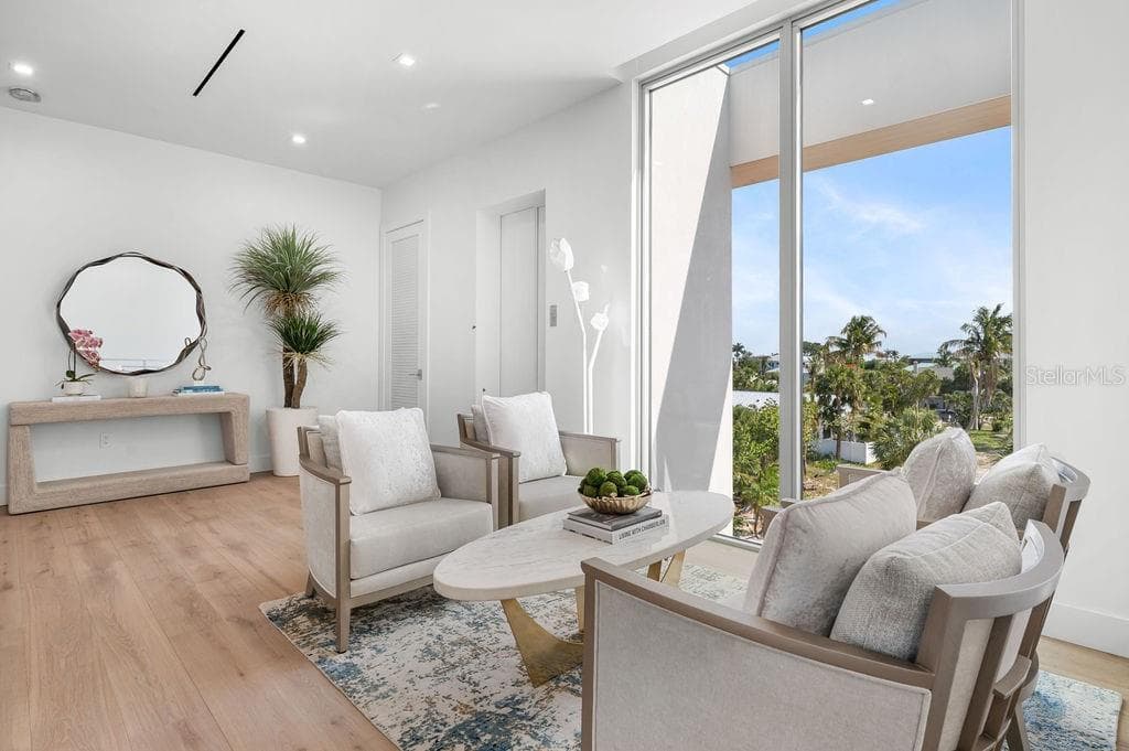 second floor sitting area off elevator - 6489 GULFSIDE RD, LONGBOAT KEY