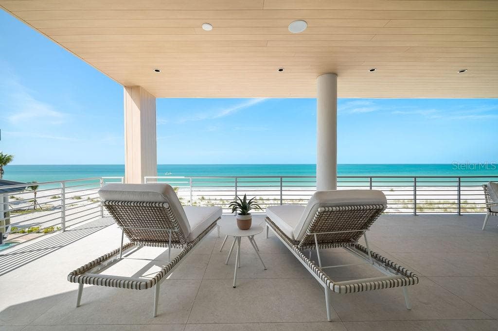 Second floor terrace off guest bedroom 4 - 6489 GULFSIDE RD, LONGBOAT KEY