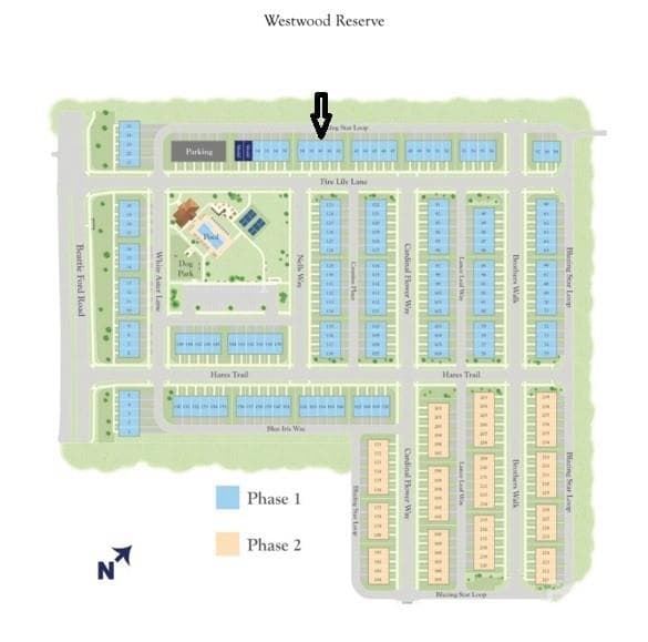 Community Map Showing Where Homesite 40 is Located - 6565 Fire Lily Lane, Charlotte