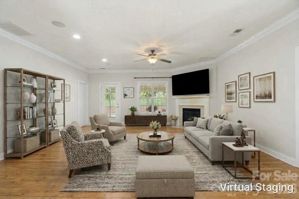 Staged Livingroom - 4746 Braxton Gate Lane, Hickory