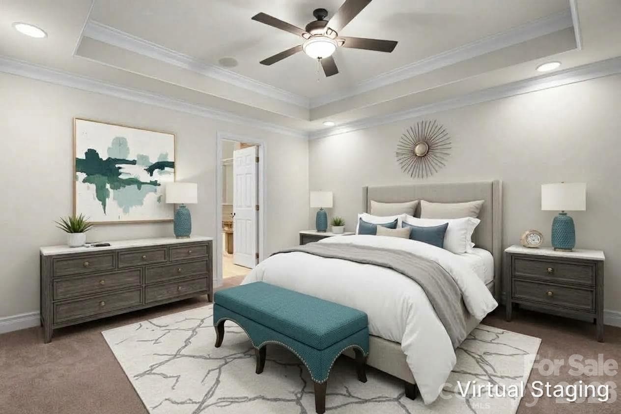 Staged Primary Suite - 4746 Braxton Gate Lane, Hickory