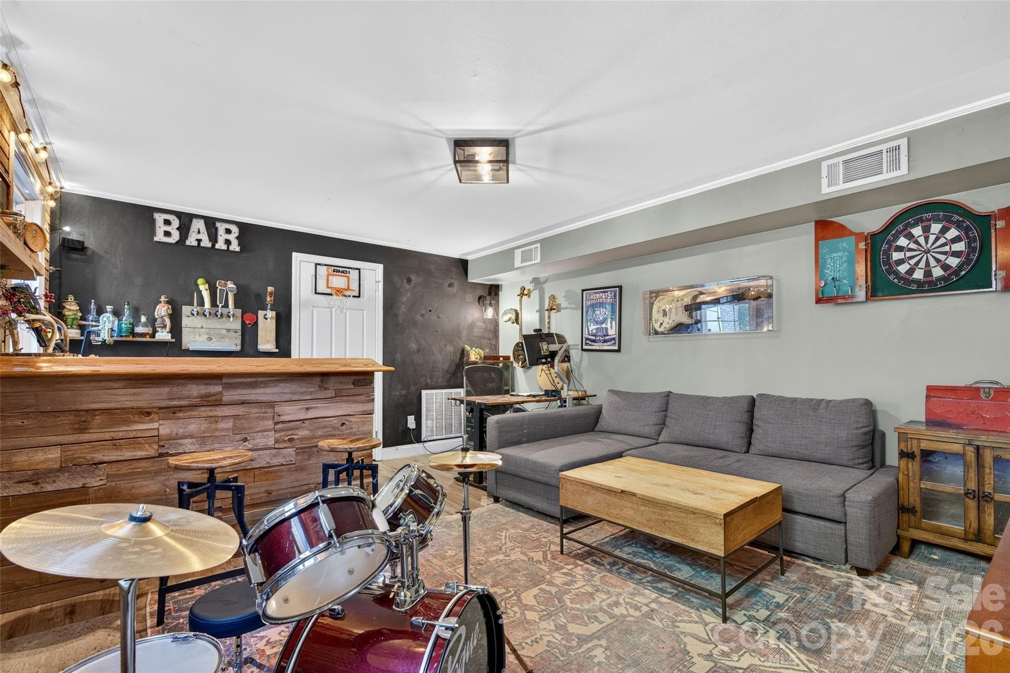Basement rec room - 19916 Floral Lane, Cornelius