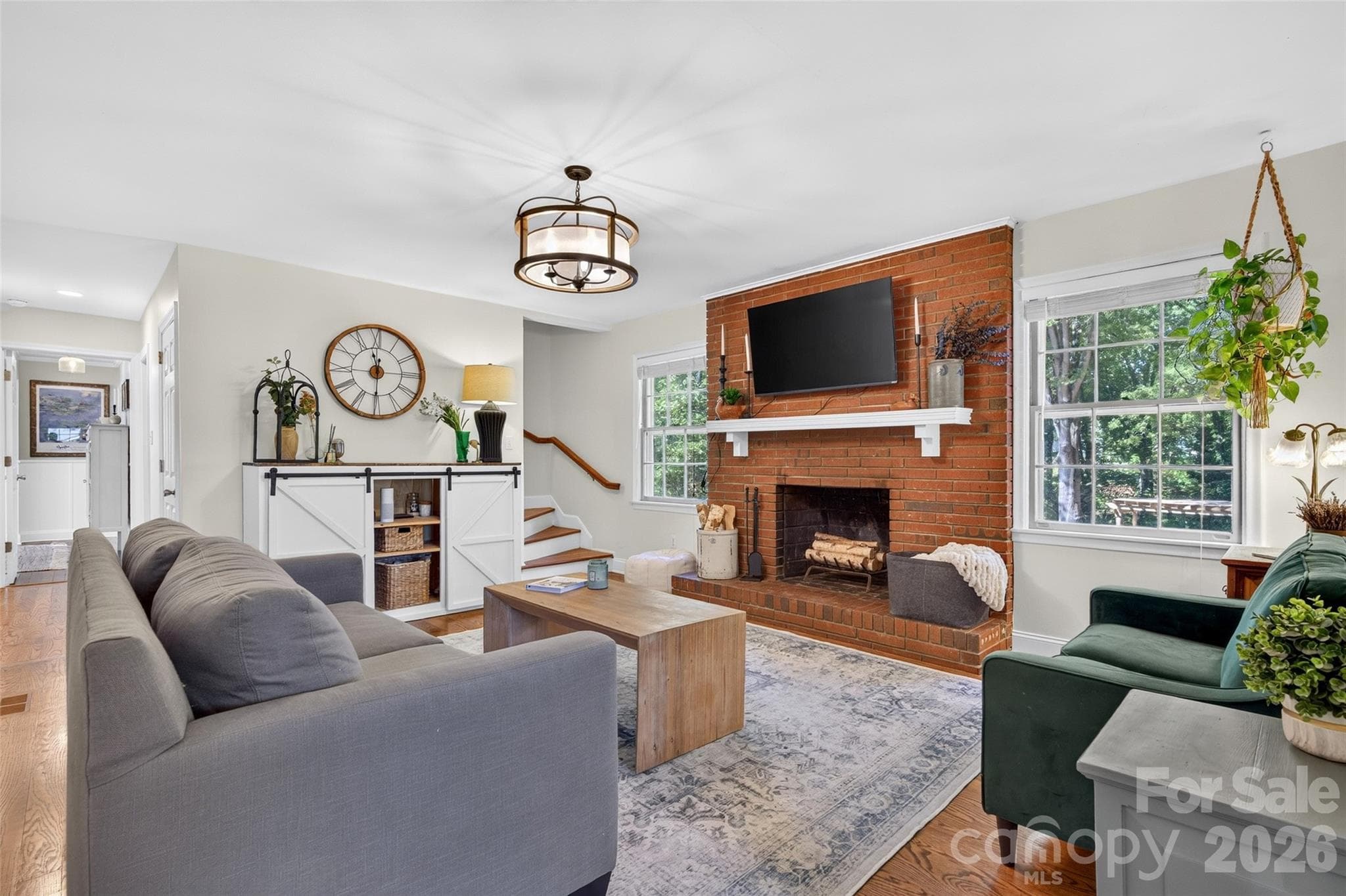 Lovely brick fireplace - 19916 Floral Lane, Cornelius