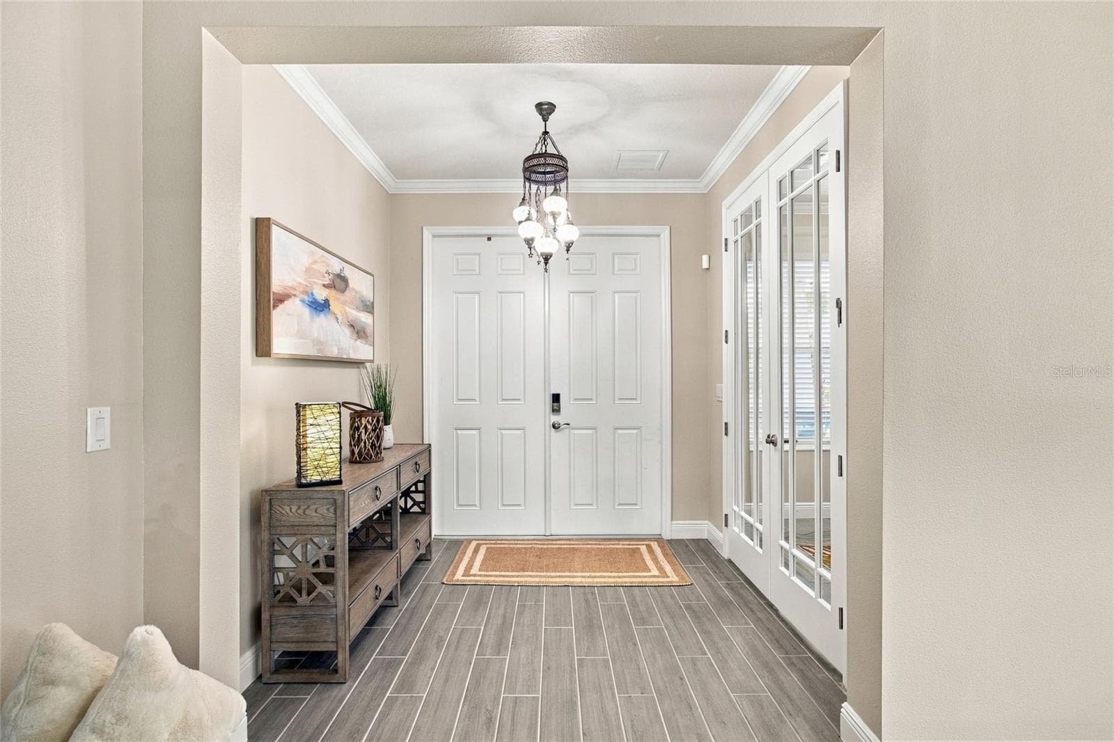 Foyer with French Doors leading to Office - 7449 SEA MANATEE ST, PARRISH
