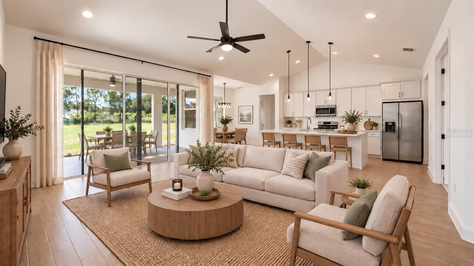 Great room - virtually staged - 10720 PHILIPS LANDING CT, WEBSTER