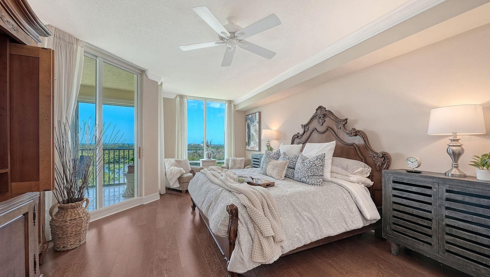 Primary Bedroom off of living area; - 385 NORTH POINT RD #701, OSPREY
