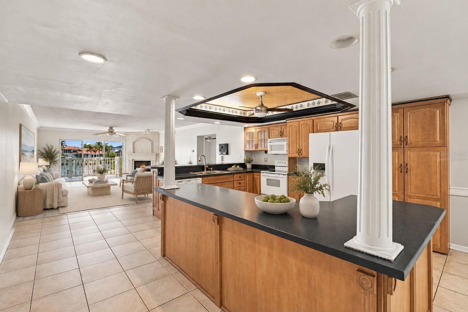 Virtually staged Kitchen - 544 PINELLAS BAYWAY S #F8, TIERRA VERDE