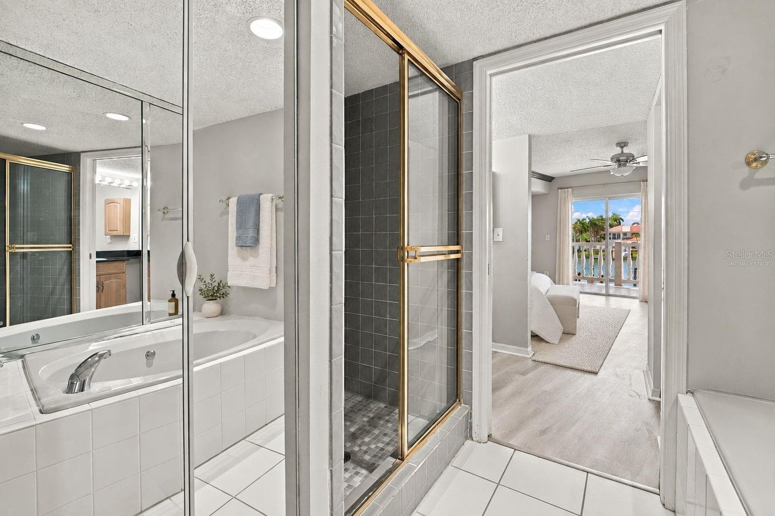 Virtually staged Primary bathroom - 544 PINELLAS BAYWAY S #F8, TIERRA VERDE