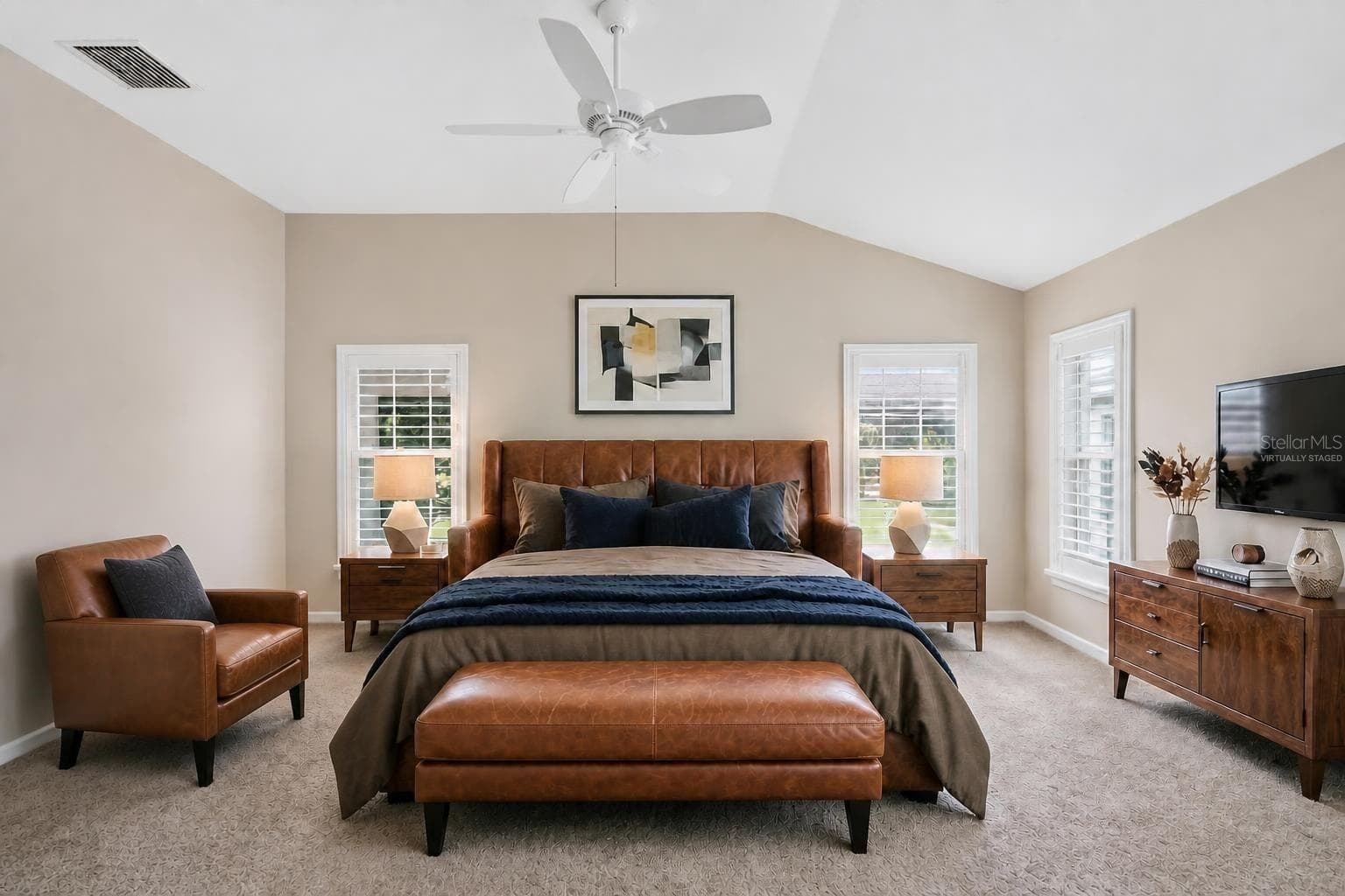 Primary Bedroom - Virtually Staged - 3376 MAYFLOWER LOOP, THE VILLAGES