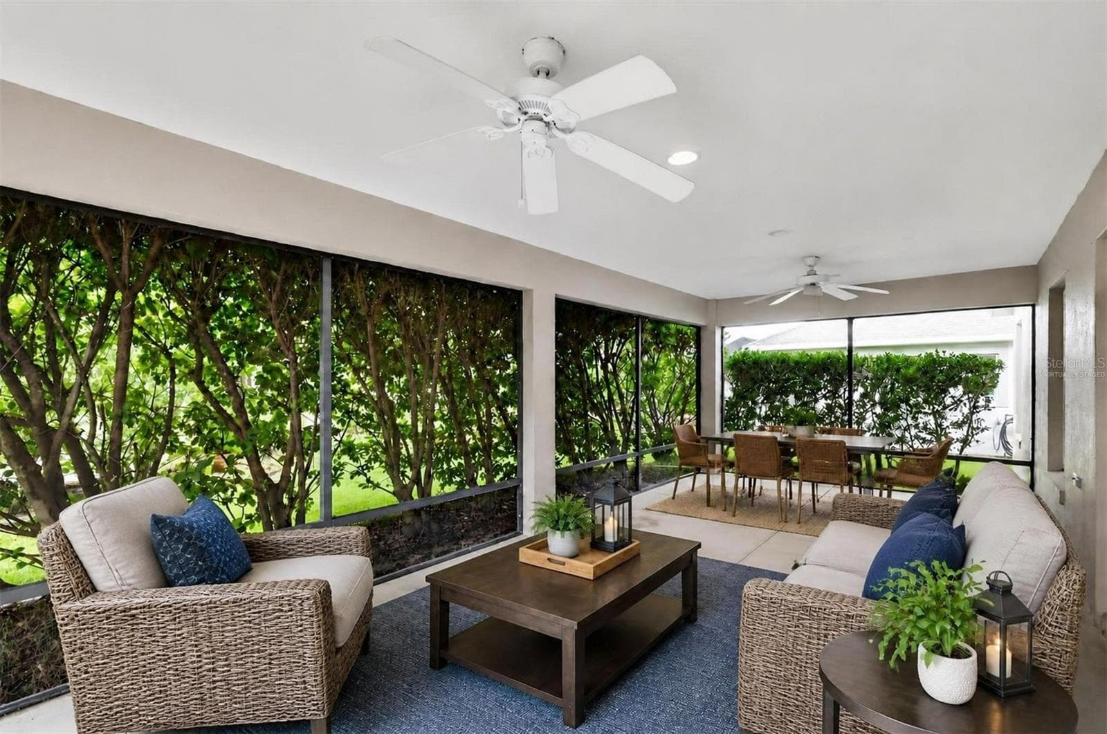 Lanai with Mature PRIVACY Landscaping - Virtually Staged - 3376 MAYFLOWER LOOP, THE VILLAGES