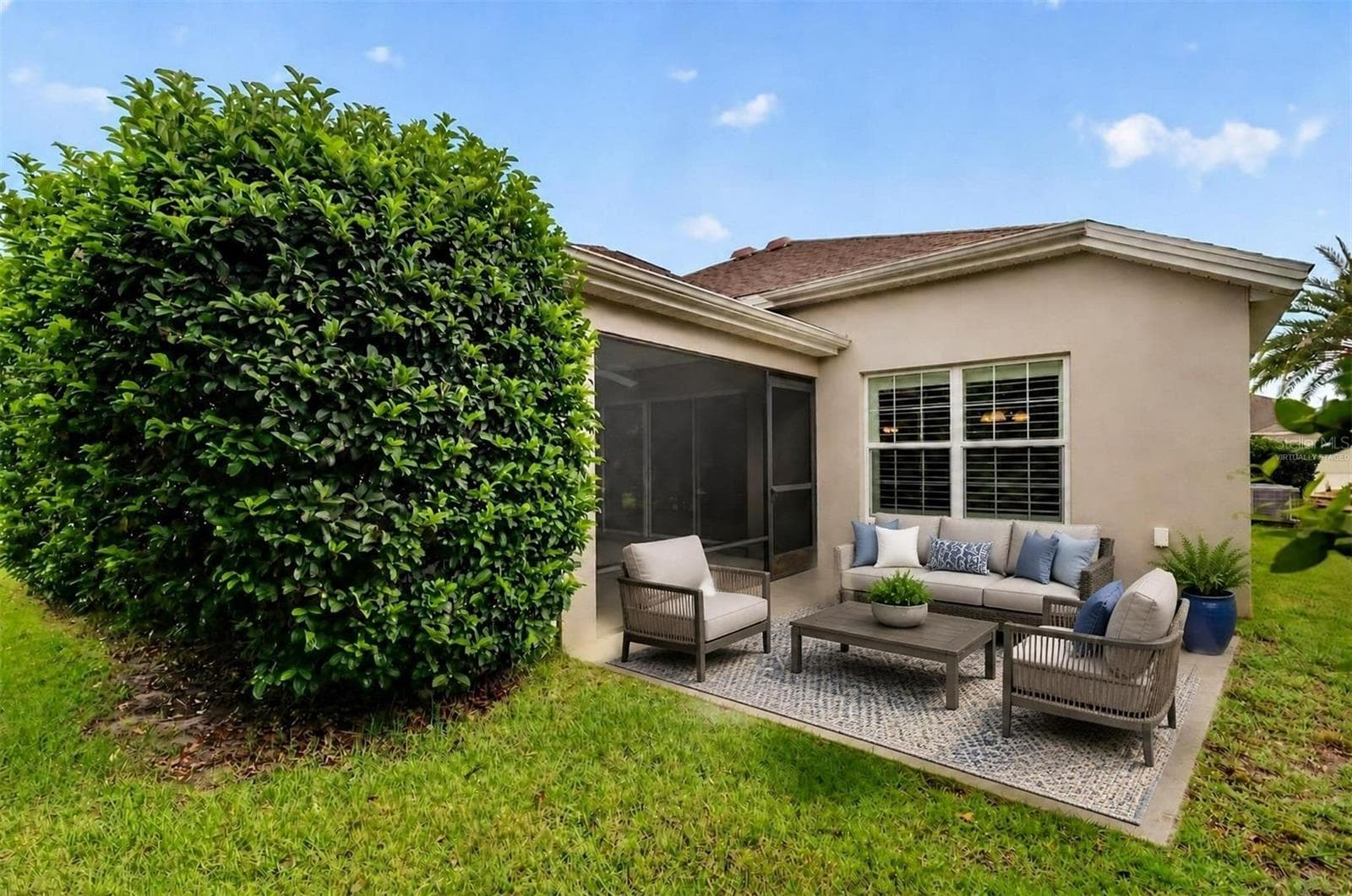 Rear Patio - Virtually Staged - 3376 MAYFLOWER LOOP, THE VILLAGES
