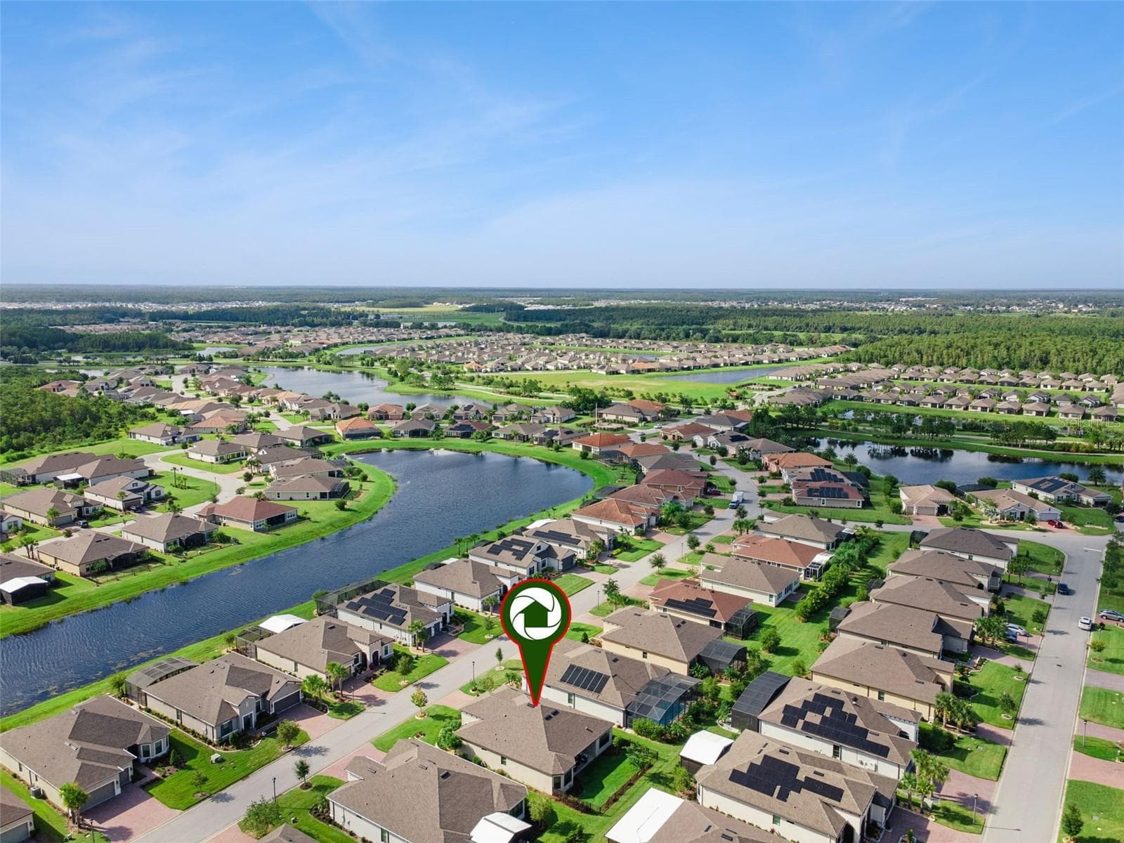 Solivita community aerial. Residents enjoy Stonegate Golf Club with 36 championship holes, resort style pools, and pickleball. - 4108 VIA TOLEDO CT, POINCIANA