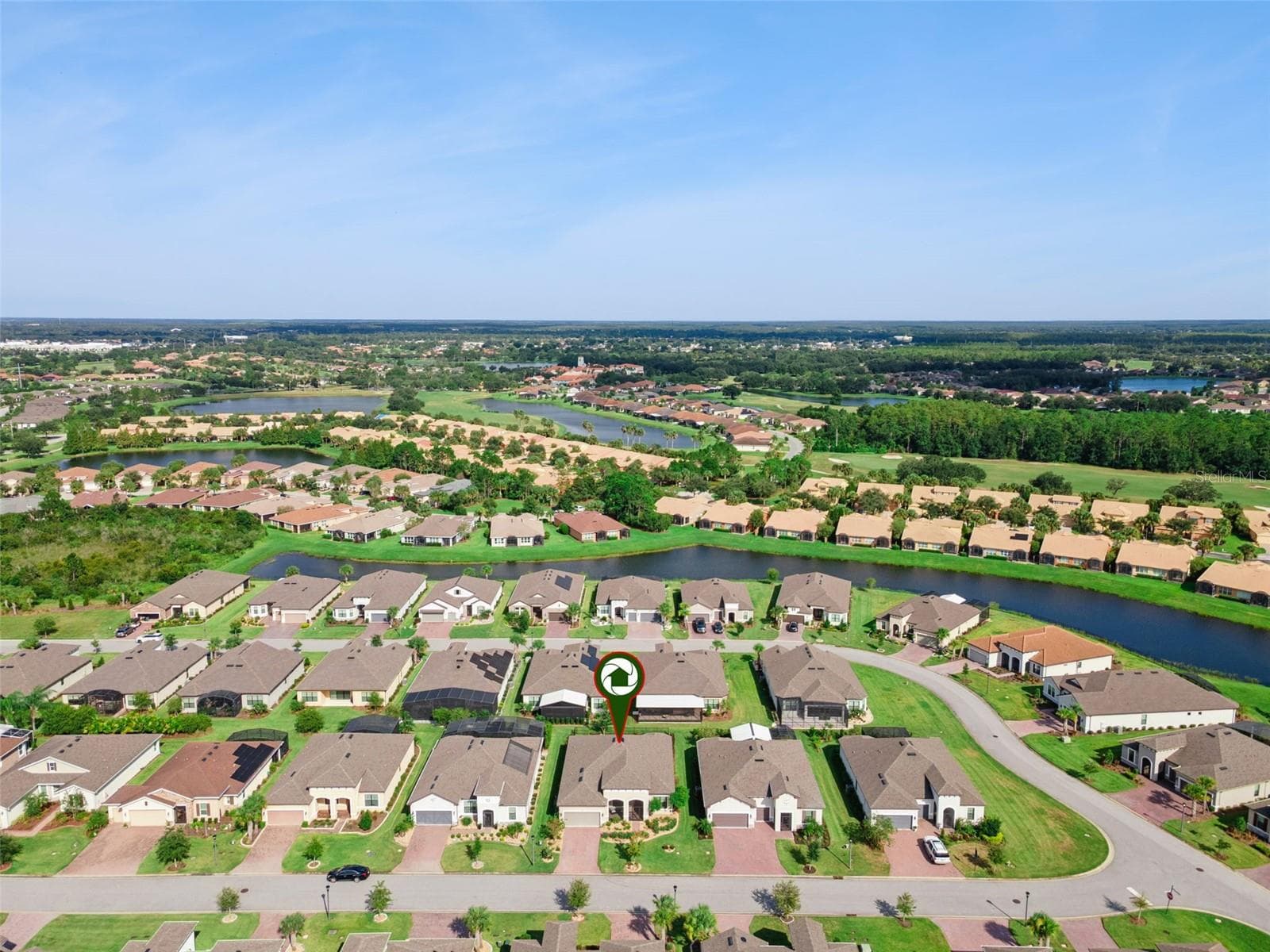 Aerial of Solivita near Poinciana Parkway, with easy access to ChampionsGate, Posner Park, and Lake Nona Medical City. - 4108 VIA TOLEDO CT, POINCIANA