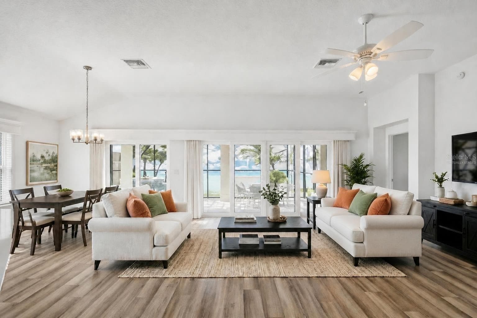 Living and Dining Rooms-Virtually Staged - 6996 DWIGHT DR, THE VILLAGES