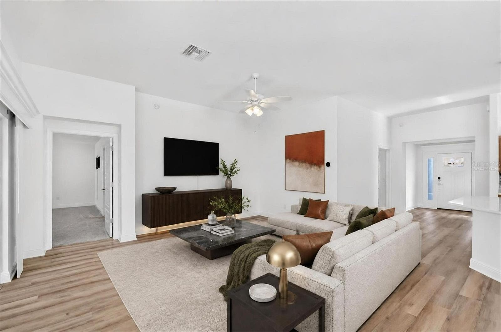 Living Room-Virtually Staged - 6996 DWIGHT DR, THE VILLAGES