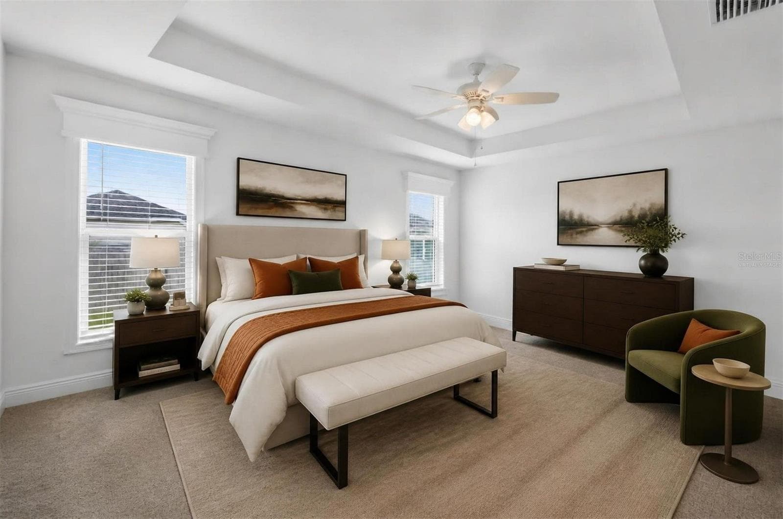 Primary Bedroom-Virtually Staged - 6996 DWIGHT DR, THE VILLAGES