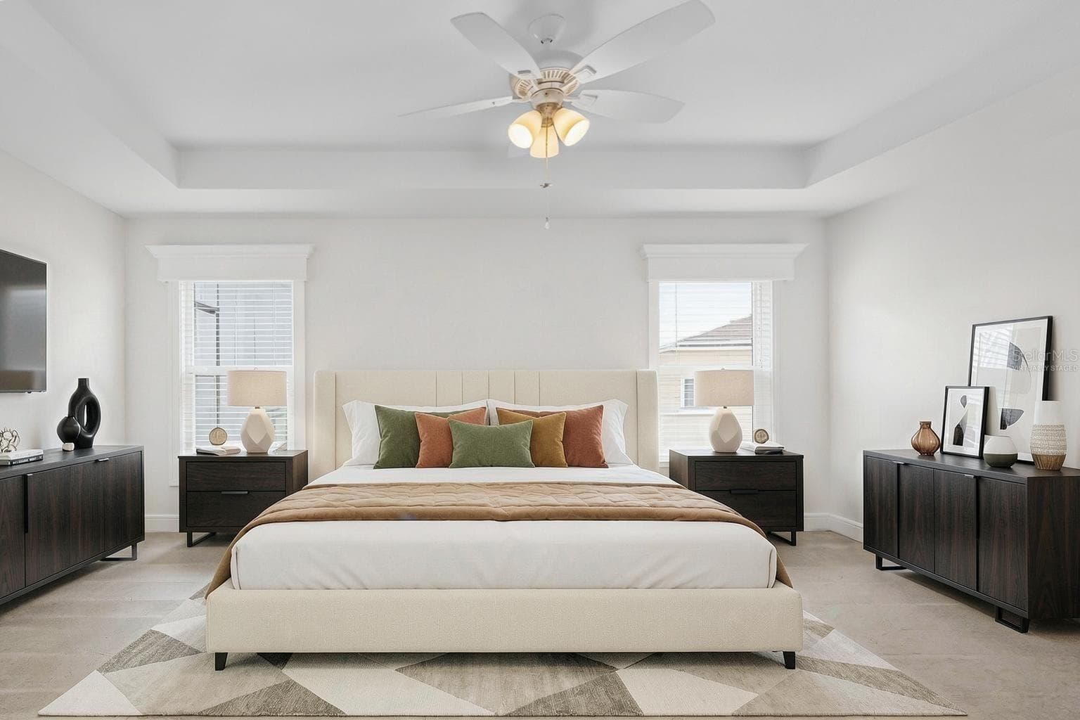 Primary Bedroom-Virtually Staged - 6996 DWIGHT DR, THE VILLAGES
