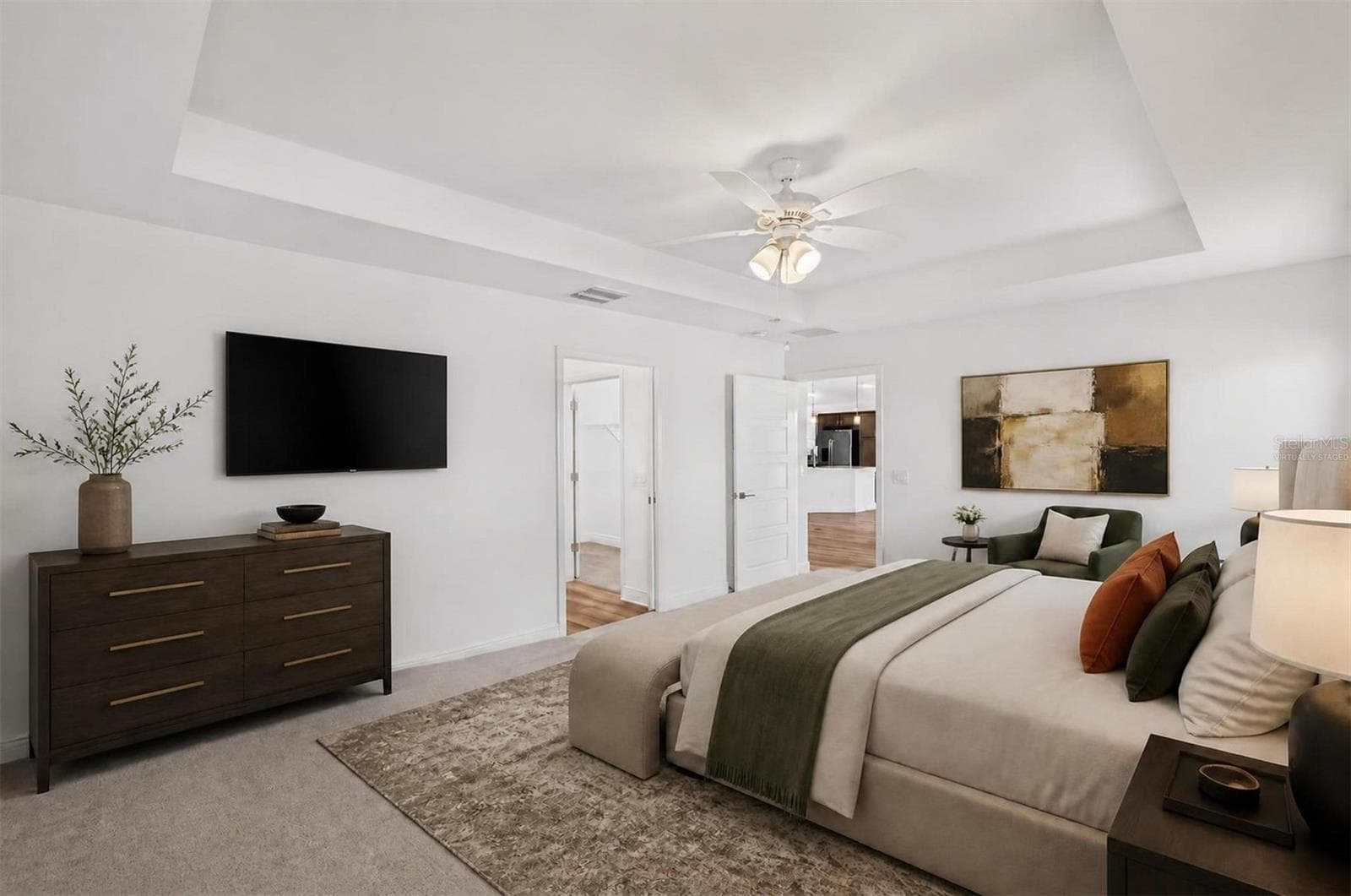 Primary Bedroom-Virtually Staged - 6996 DWIGHT DR, THE VILLAGES