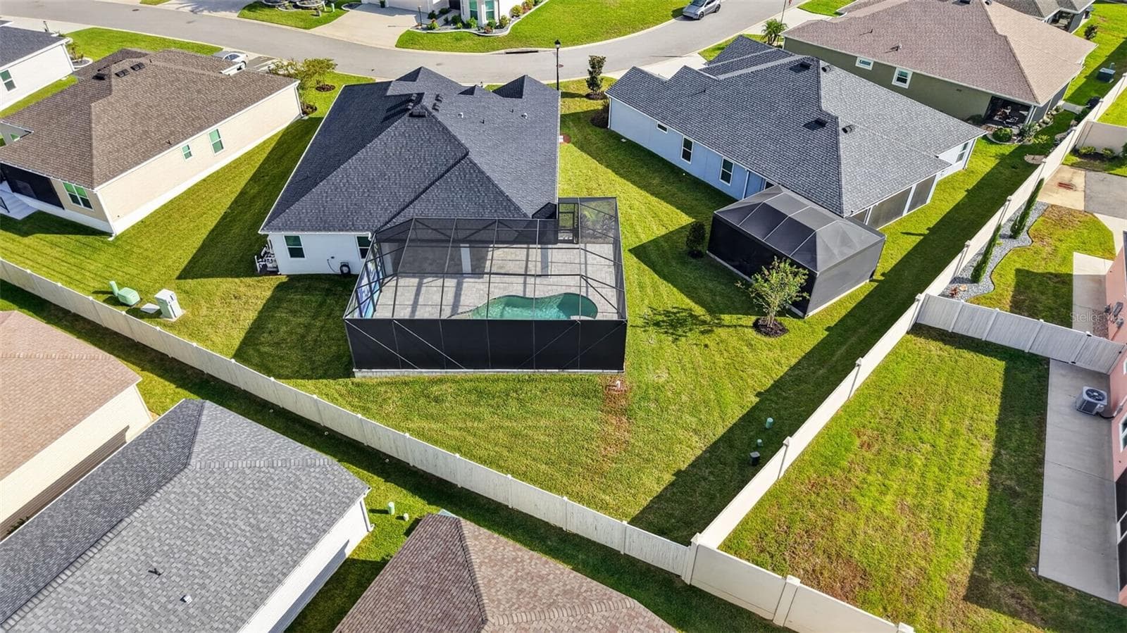 Aerial Rear Elevation with Spacious, PRIVATE Lot! - 6996 DWIGHT DR, THE VILLAGES