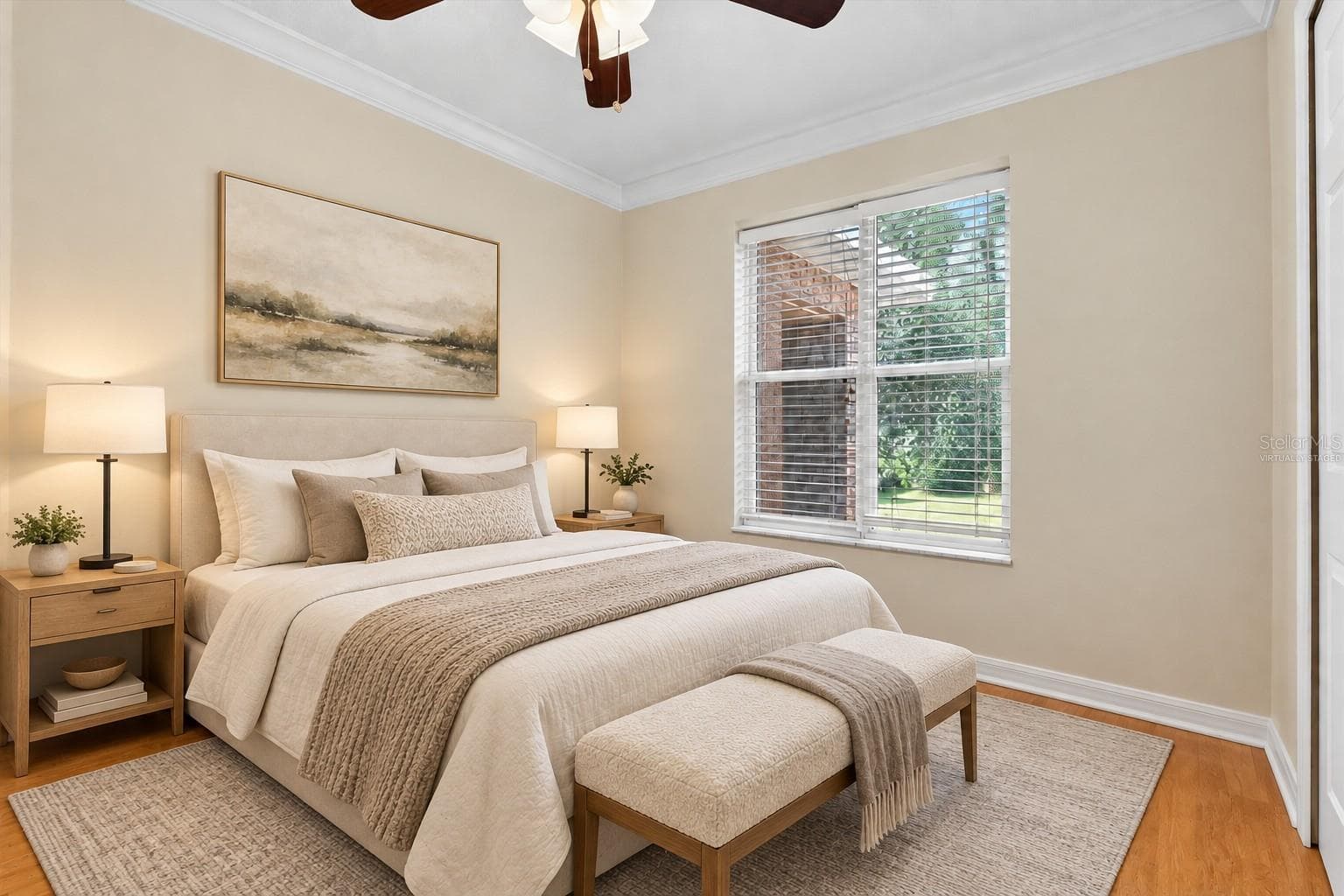 Virtually staged: Bedroom with natural light and a spacious closet. - 2109 WEMBLEY PL, OVIEDO