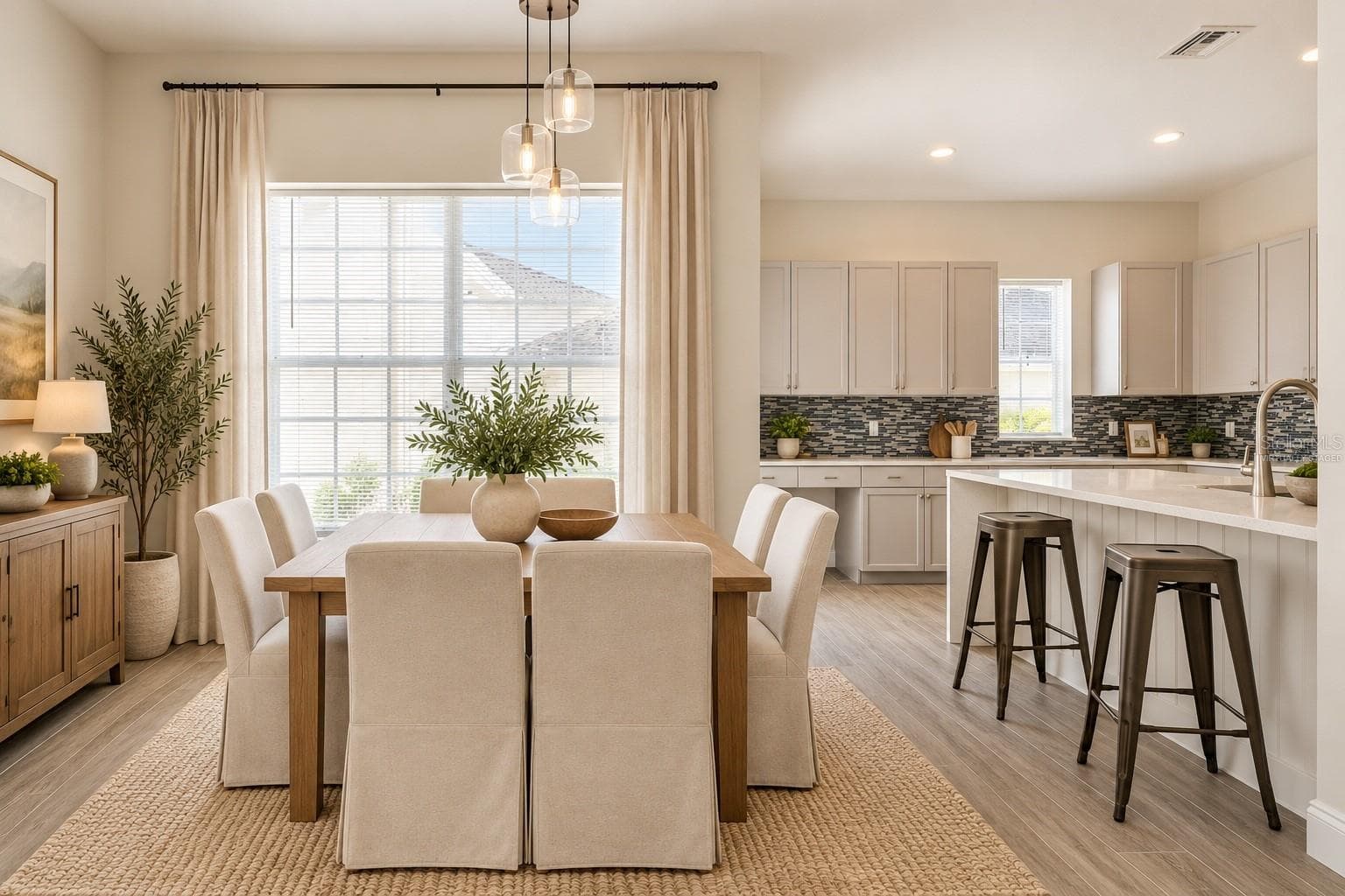 Dining Room to Kitchen - Virtually Staged - 319 CELEBRATION BLVD, CELEBRATION
