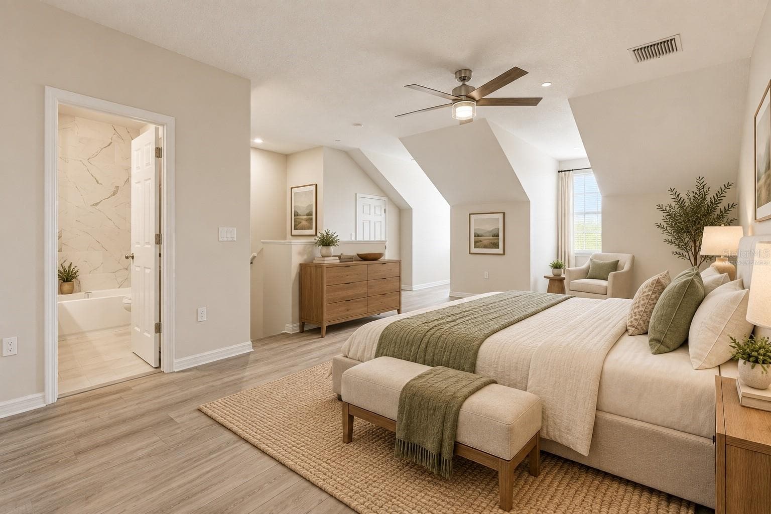 Third Floor Bedroom - Virtually Staged - 319 CELEBRATION BLVD, CELEBRATION