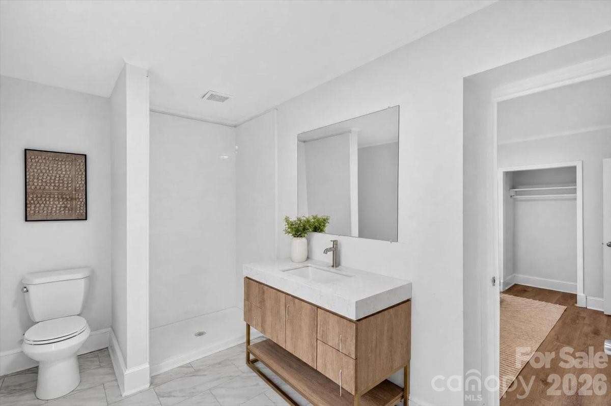 Primary bath w/ lux vanity and oversized shower - 2048 Simmons Street, Gastonia