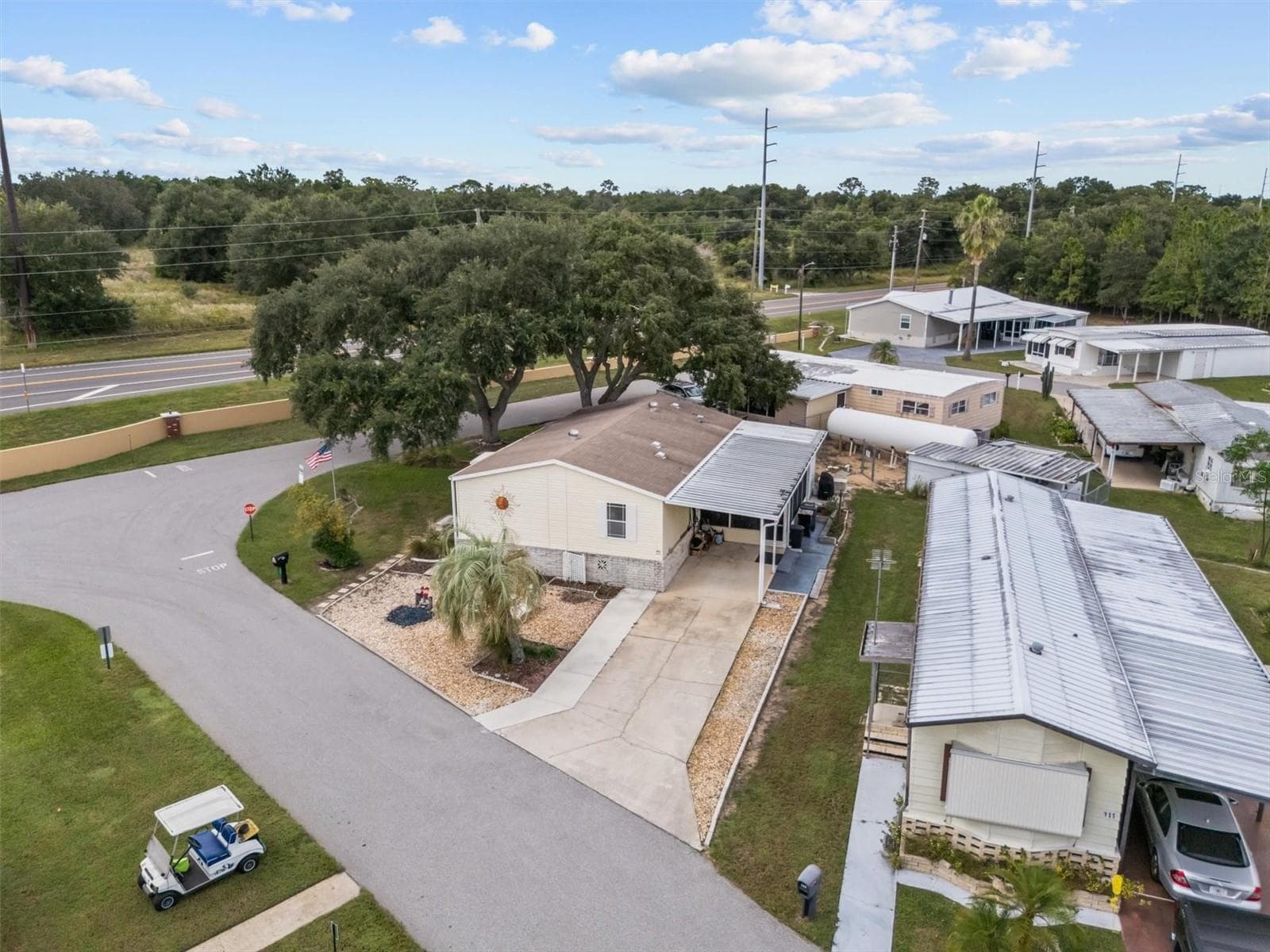 Front aerial - 103 CHERRYWOOD DR, LAKE WALES