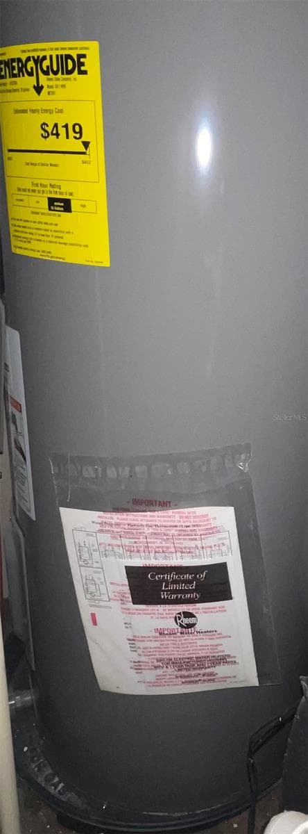 Water heater in utility closet - 7231 NW 28TH LN, CHIEFLAND