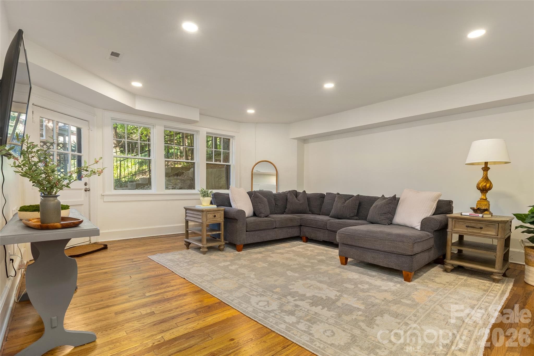Basement living room. - 200 Kimberly Avenue, Asheville