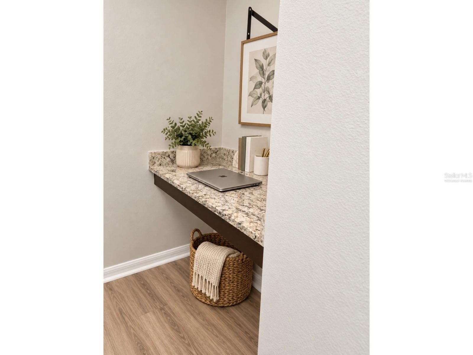 Virtually Staged - Wall Desk in Dinning Area - 239 CASTLEKEEPER PL, VALRICO