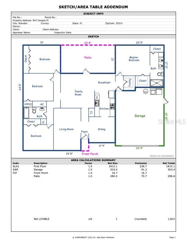 Floor plan - 903 TANGELO PLACE PL, BRANDON